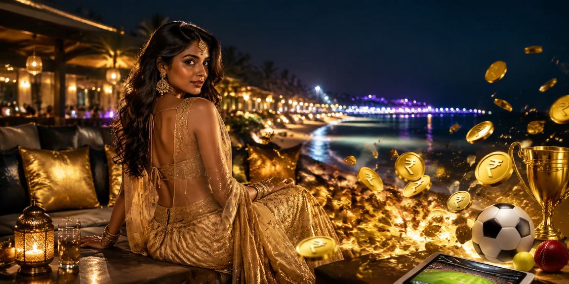 Goa nightlife scene with sports betting and festive atmosphere